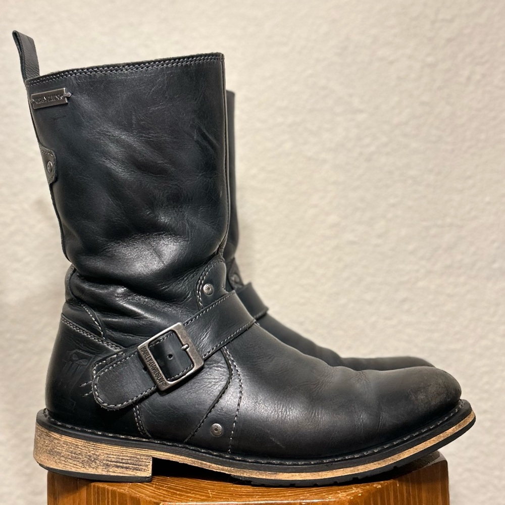 Harley Davidson Black Leather Boots